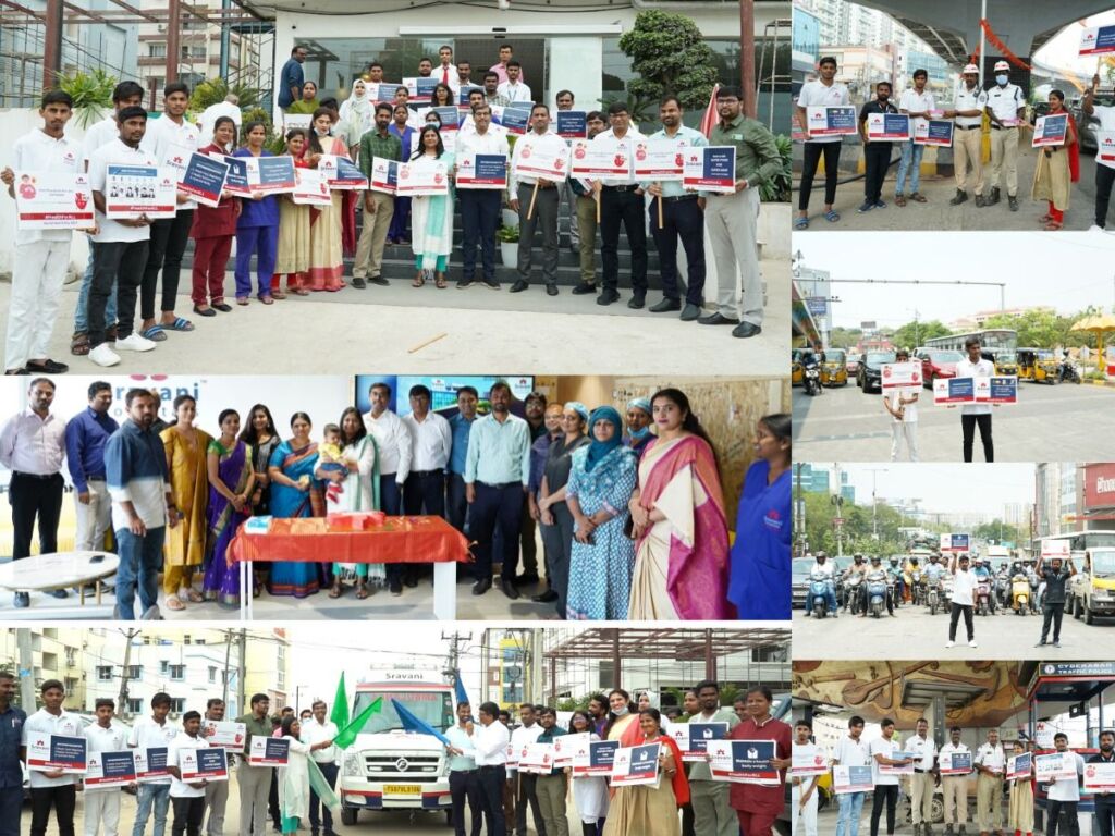 Innovative Campaign on Healthy Lifestyle by Sravani Hospitals On world Health Day
